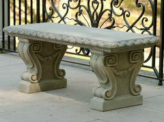 Photo of Campania Longwood Main Fountain Garden Bench - Exclusively Campania