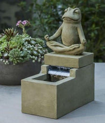 Photo of Campania Mini Element Zen Frog Fountain - Exclusively Campania