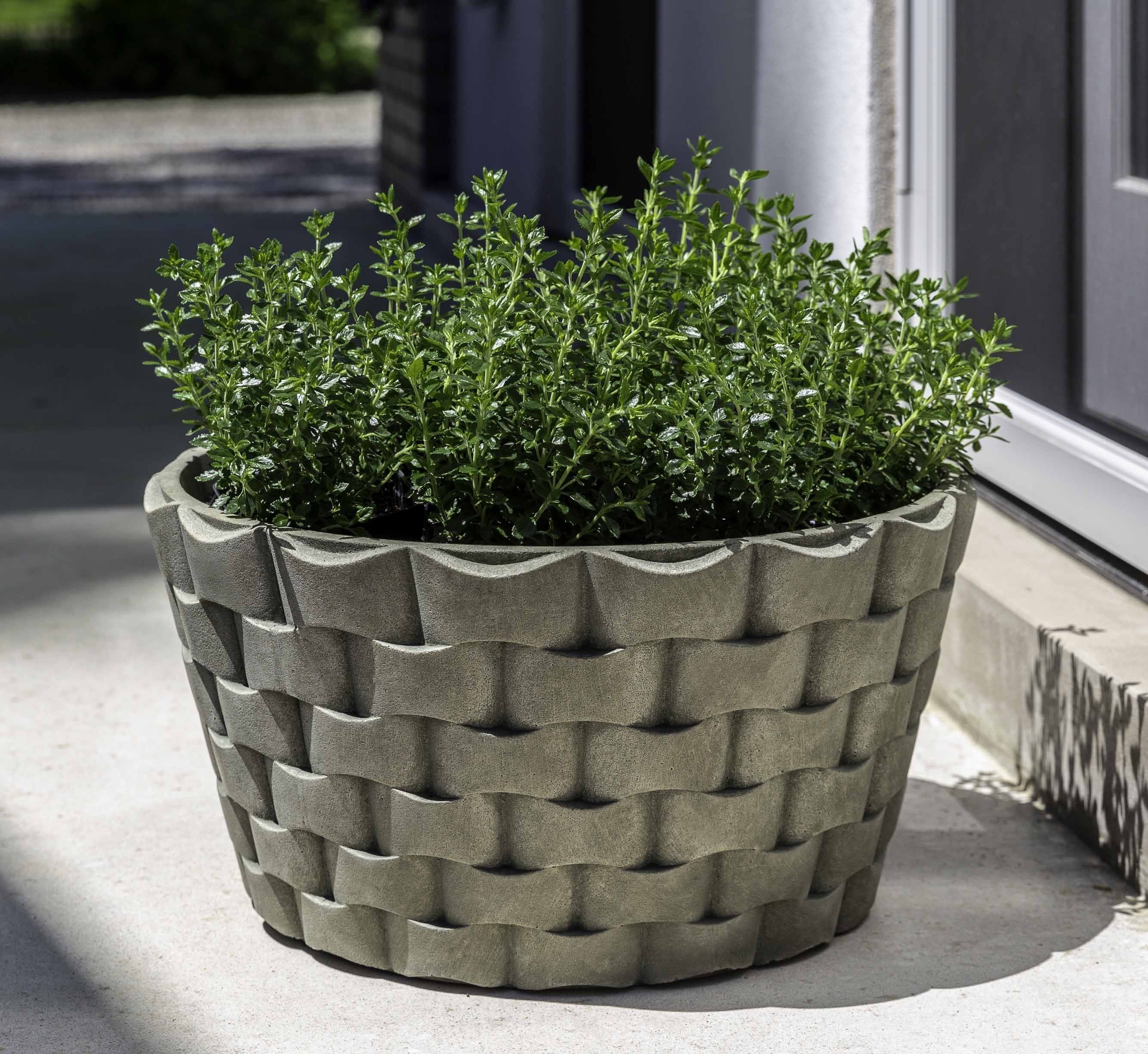 Photo of Campania M Weave Round Planter - Exclusively Campania
