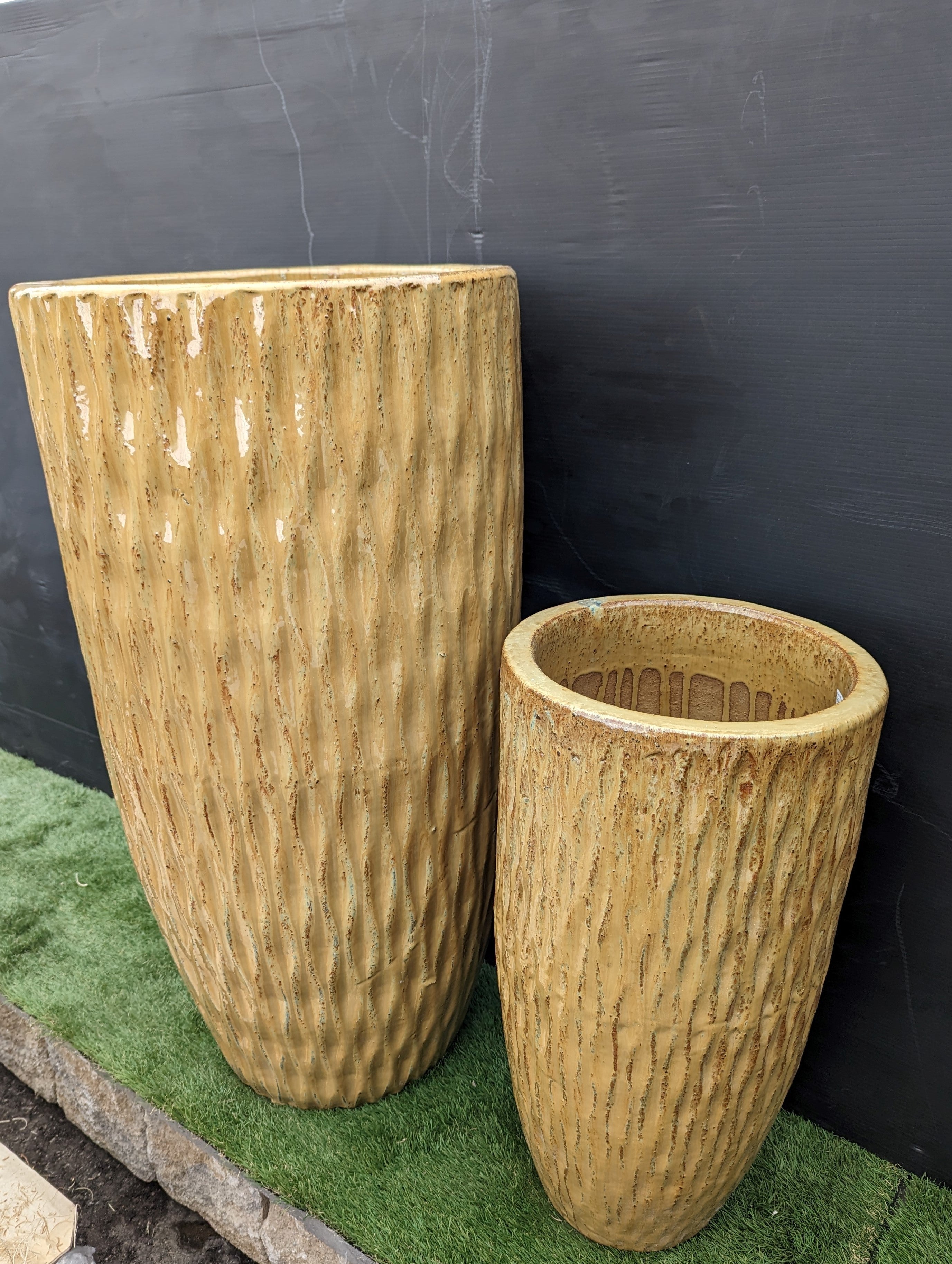 Photo of Campania Round Palisades Planter - Brown - Exclusively Campania