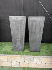 Photo of Campania Faro Tall Square Planter - Graphite - S/1 SD - Exclusively Campania