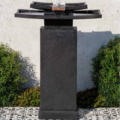 Photo of Campania Katsura Fountain with Pedestal - Exclusively Campania